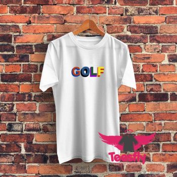 Golf Letter Rainbow Graphic T Shirt