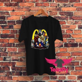HORROR MOVIE KILLERS McDONALDS LUNCH TIME Graphic T Shirt