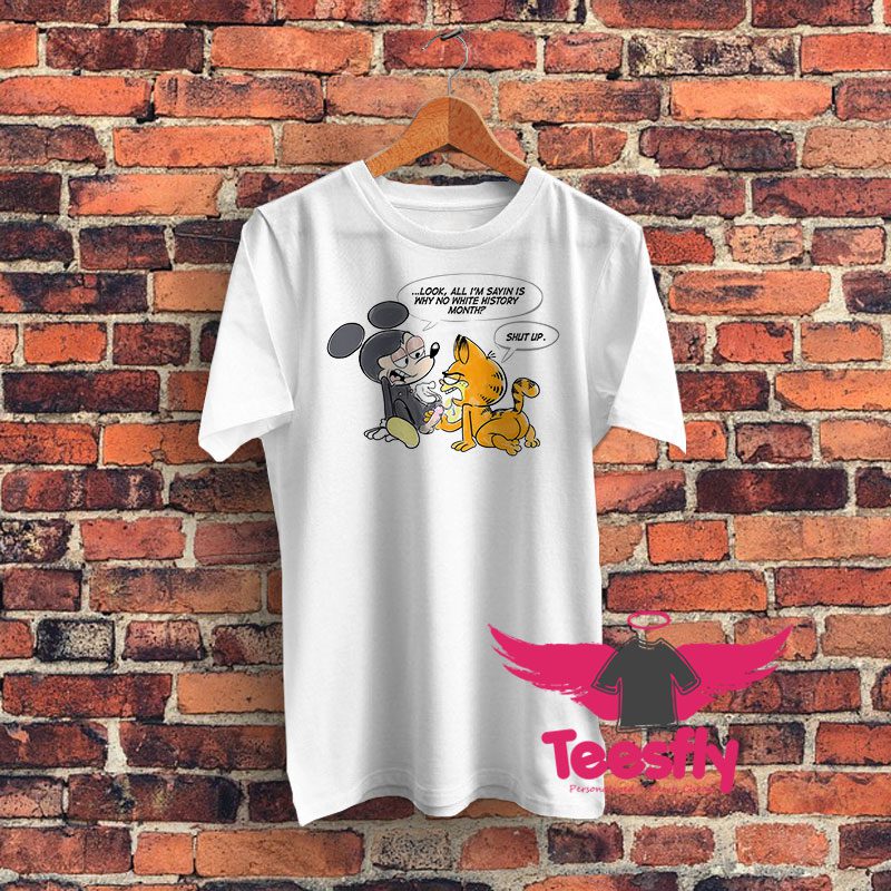 Mickey Mouse Fuck Off Garfield Graphic T Shirt