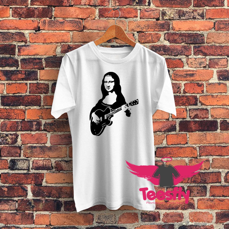 Mona lisa with a guitar Graphic T Shirt