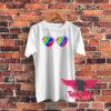Peace and Love Heart Sunglasses Graphic T Shirt