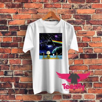 Snoopy and Charlie Brown Pink Floyd Graphic T Shirt