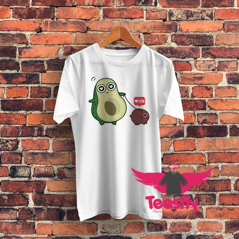 kawaii Avocado Dog Graphic T Shirt