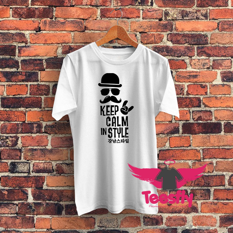 keep calm like a geek moustache boss Graphic T Shirt