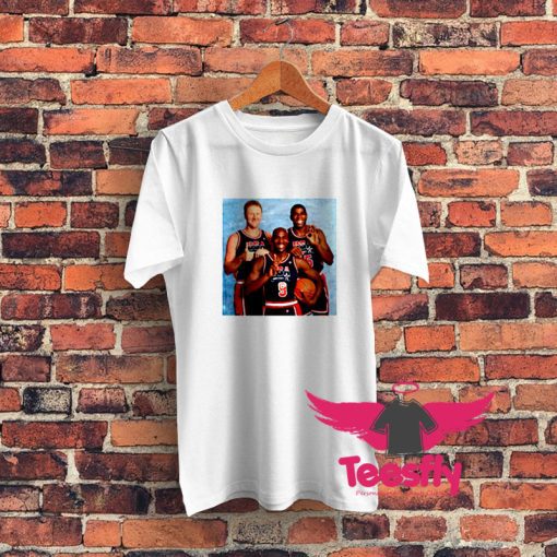 1992 Olympic Dream Team Larry Bird Michael Jordan Ervin Magic Johnson Graphic T Shirt