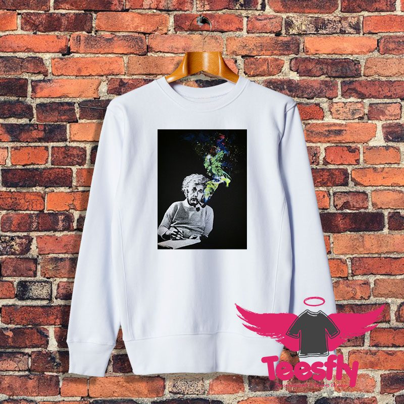 Albert Einstein Smoking Colors Sweatshirt