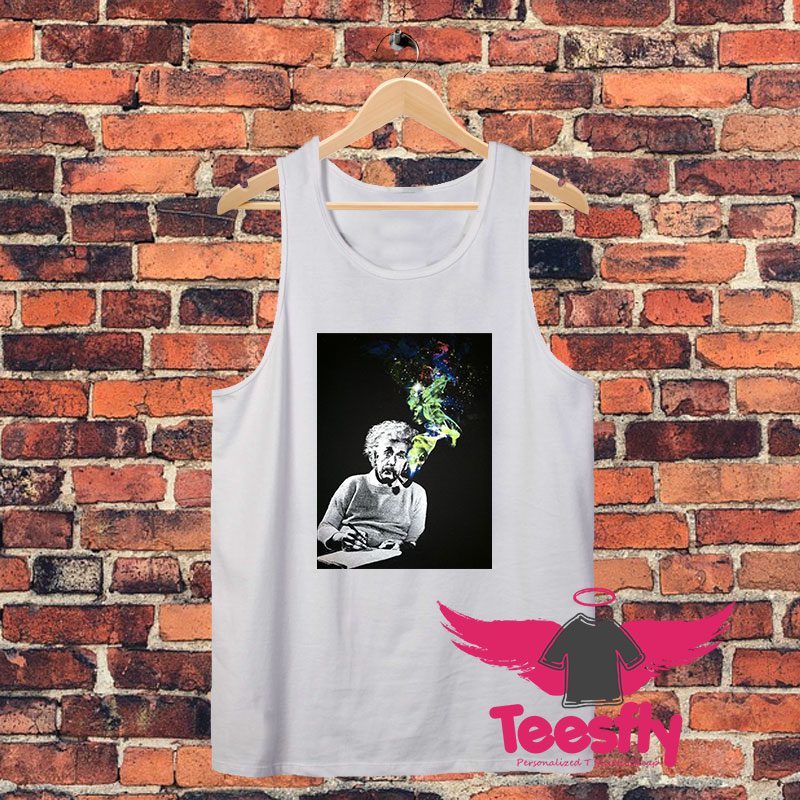 Albert Einstein Smoking Colors Unisex Tank Top