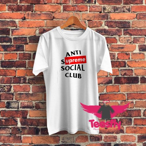 Anti Supreme Social Club Parody Graphic T Shirt