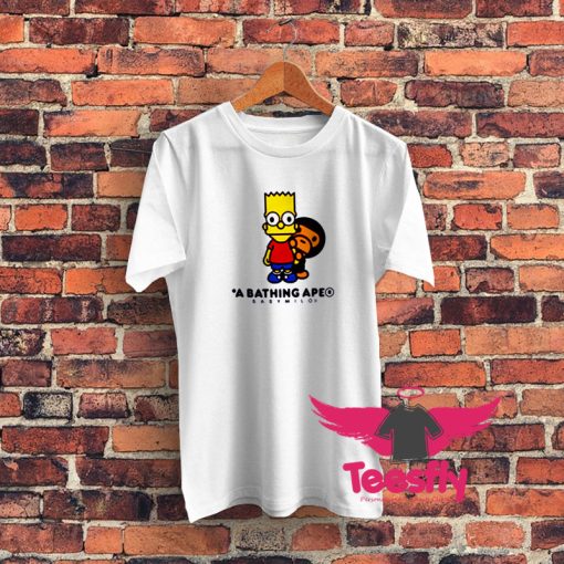 BAPE X The Simpsons Baby Milo Behind Graphic T Shirt