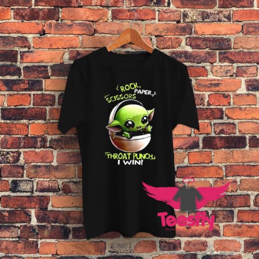 Baby Yoda Rock Paper Scissors Graphic T Shirt