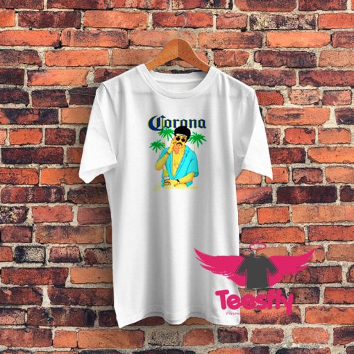 Bad Bunny x Corona Beer Summer Beach Graphic T Shirt