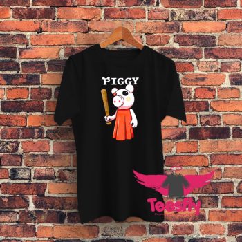 Baseball Bat Piggy Character Graphic T Shirt