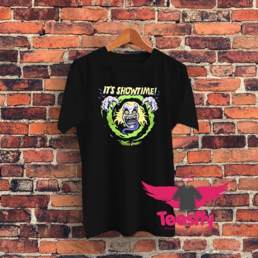 Beetlejuice Its Showtime Vintage Horror Graphic T Shirt