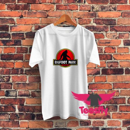 Bigfoot Park Jurassic Parody Graphic T Shirt