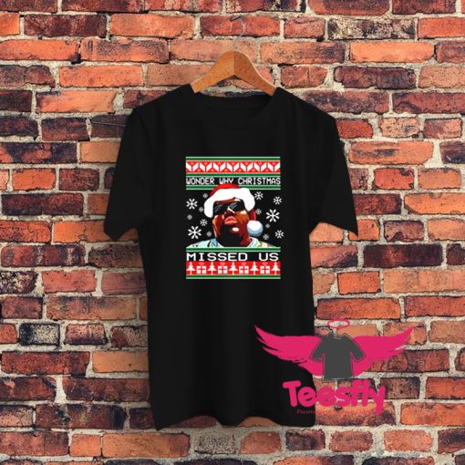 Biggie Smalls Missed Us Christmas Graphic T Shirt