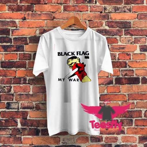 Black Flag Grunge My War Graphic T Shirt