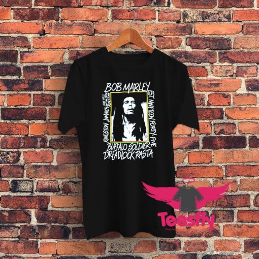 Bob Marley Buffalo Soldier Dreadlock Rasta Graphic T Shirt