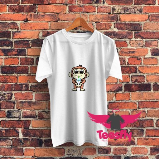 Boba Tea Monkey Graphic T Shirt