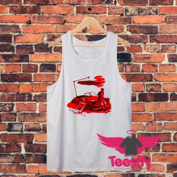 Bored in the car red Unisex Tank Top