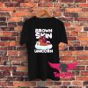 Brown Skin Girl Melanin Unicorn Graphic T Shirt