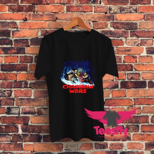 Chainsaw Wars Star Wars Leatherface Horror Halloween Movie Graphic T Shirt