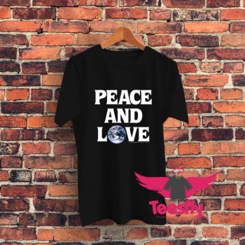 Cheap Stussy Peace Love Graphic T Shirt