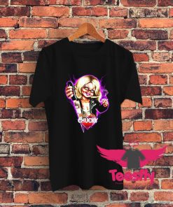 Childs Play Neon Chucky and Tiffany Graphic T Shirt