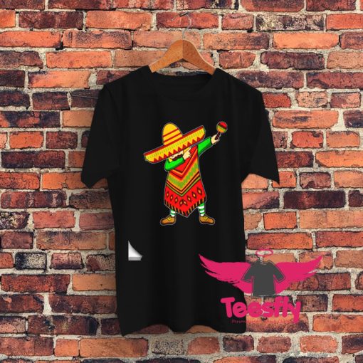 Cinco De Mayo Sombrero Mexican Dabbing Poncho Graphic T Shirt