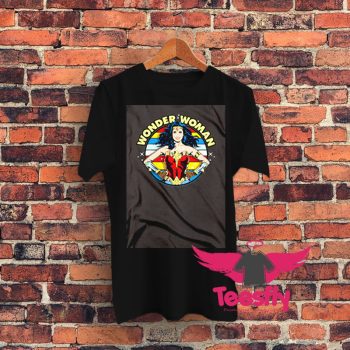 Colorful Pose Wonder Woman Graphic T Shirt