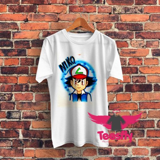 Cool Ash Ketchum Airbrushed Unisex Graphic T Shirt