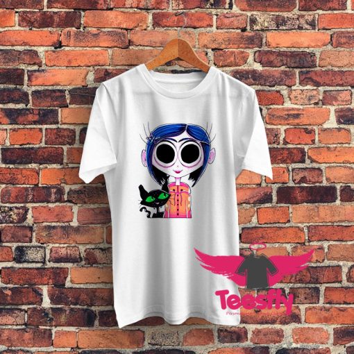 Coraline with her cat Graphic T Shirt