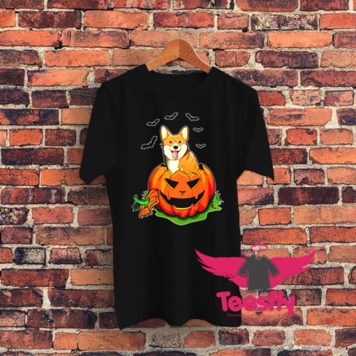 Corgi Dog Lovers Pumpkin Graphic T Shirt