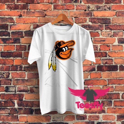 Cute Redskins Orioles Logo Graphic T Shirt