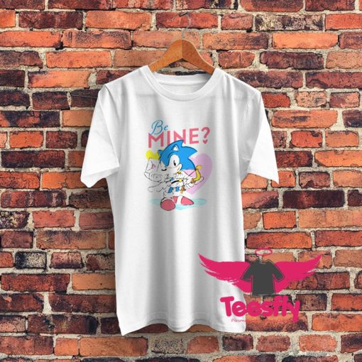 Cute Sonic Be Mine Cupid Funny Graphic T Shirt
