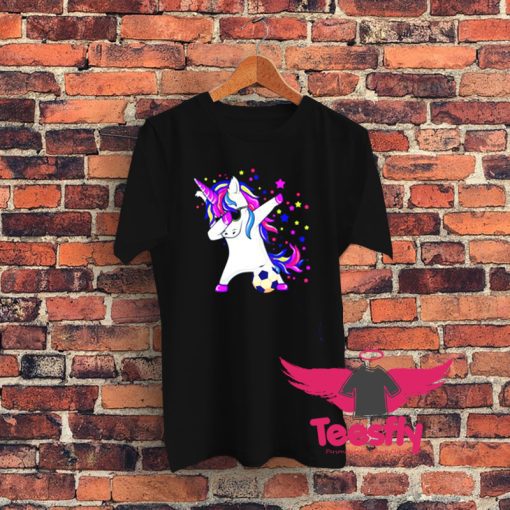 Dabbing Unicorn Soccer Graphic T Shirt