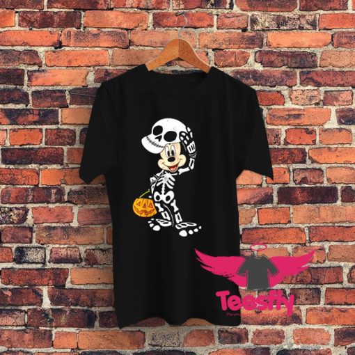 Disney Halloween Micke Mouse Skeleton Graphic T Shirt