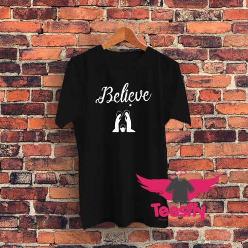 Distressed Believe Graphic T Shirt