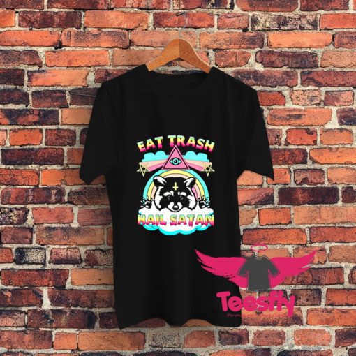 Eat Trash Hail Satan Classic Graphic T Shirt