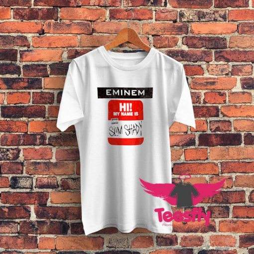 Eminem Slim Shady Sticker Graphic T Shirt