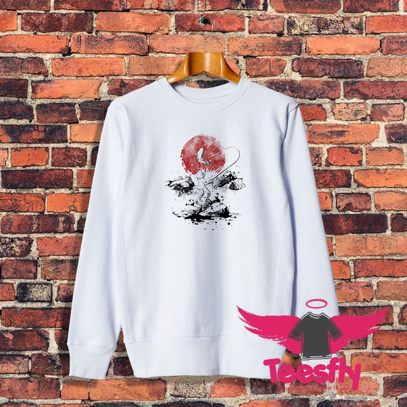 Fisherman red sun Sweatshirt