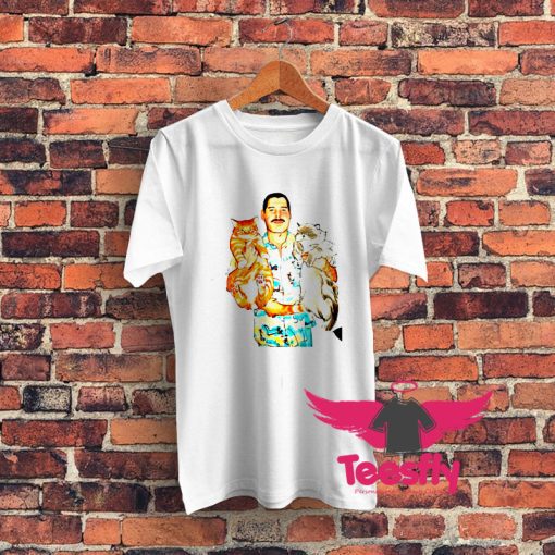 Freddie Mercury With cats Graphic T Shirt