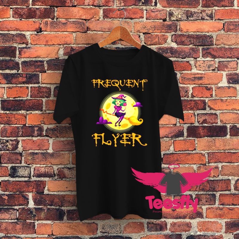 Frequent Flyer Witch Graphic T Shirt