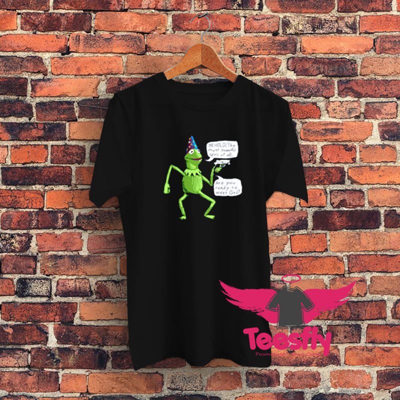 Frog And Gun Yer A Wizard Kermit Graphic T Shirt