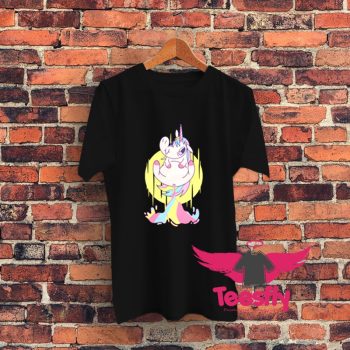 Funny Cute Pooping Rainbow Unicorn Graphic T Shirt