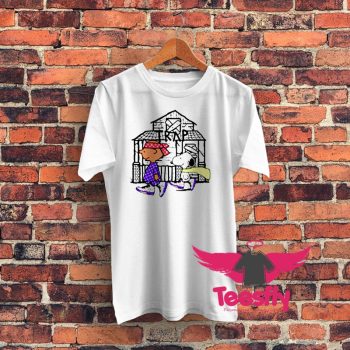 Funny Cute Snoopy Trap House Graphic T Shirt