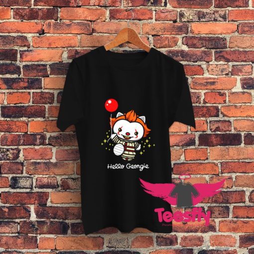 Funny Hello Kitty Joker Graphic T Shirt