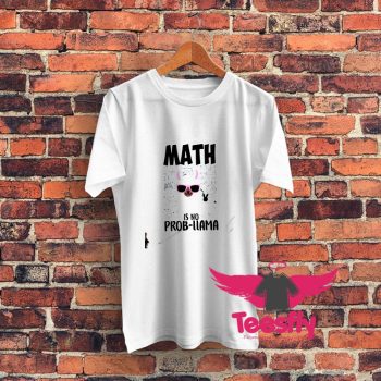 Funny Llama Math Teacher Math Graphic T Shirt