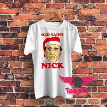 Funny Old Saint Nick Santa Christmas Graphic T Shirt