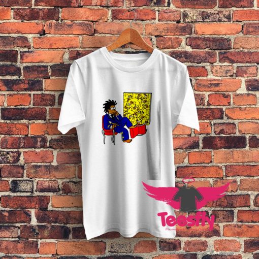 Funny Vintage Basquiat Simpson Graphic T Shirt