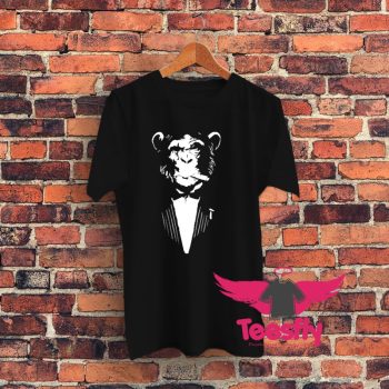 Gangsta Monkey Smoke Graphic T Shirt